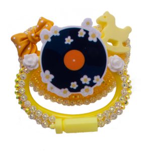 Yellow Vinyl Adult Deco Pacifier