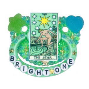 Bright One Star Tarot Mint Green Adult Deco Pacifier