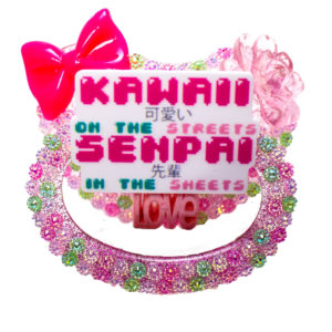 Kawaii in the Streets Translucent Glitter Pink Adult Deco Paci